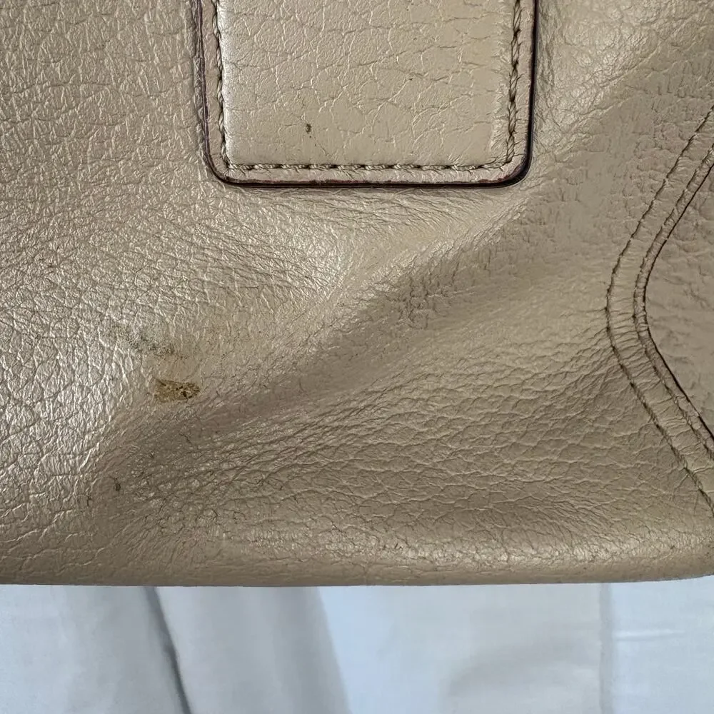 Kate Spade New York Southport Avenue Oden Tote Handbag Beige Cream Leather